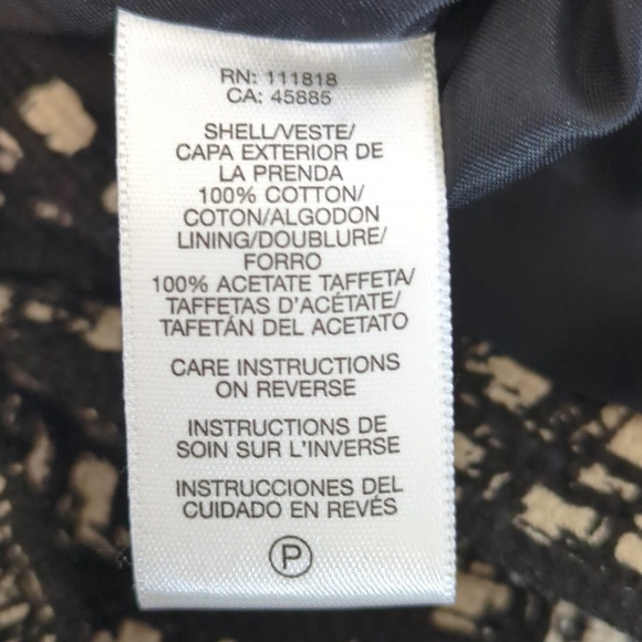 Michael Kors Textured Tweed Blazer 3/4 Sleeves - Picture 12 of 13